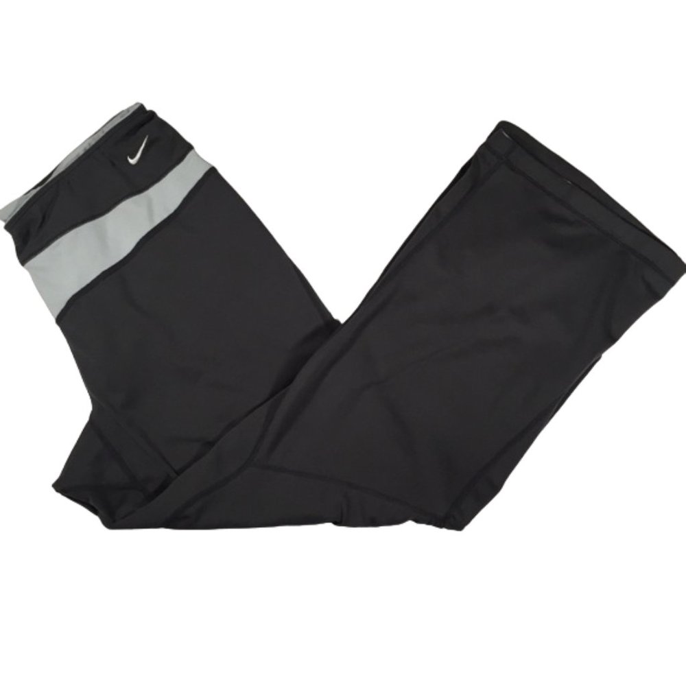 Nike Pants Bootcut Grey Blue Workout Active Exercise Athletic Athleisure Gym M